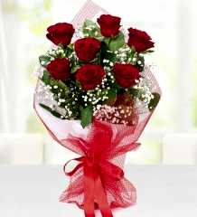 7 Adet Kırmızı Gül Buketi
