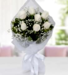 7 Adet Beyaz Gül Buketi